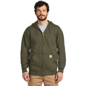 🆕Men's Moss Midweight Hooded Zip Front Sweatshirt Cotton - Casual Activewear